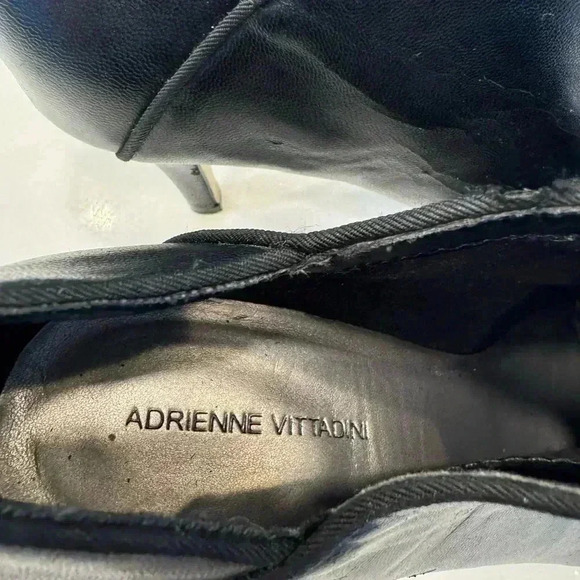 Adrianne Vittadini women’s high heel black leather ankle boots size 10 - Picture 6 of 11